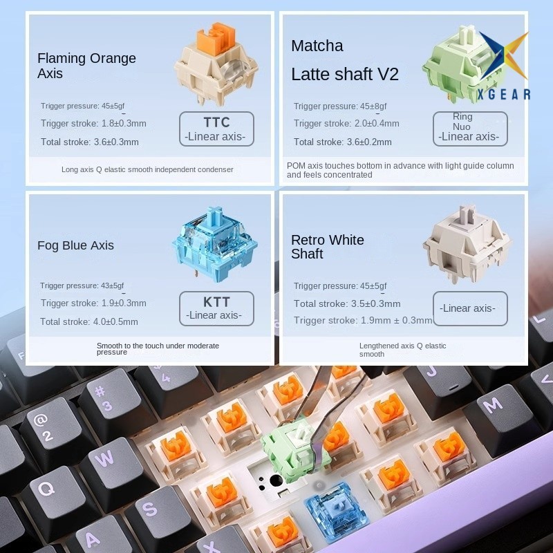 Bàn phím cơ MCHOSE GX87 V2 hỗ trợ Cathball Full Nhôm CNC Pin 8000Mah | BigBuy360 - bigbuy360.vn