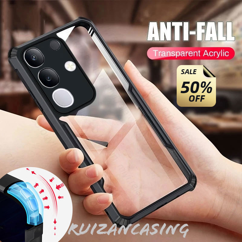 Ốp Lưng Cho Vivo Y29 4G 5G VivoY29 Y29 Y39 2025 Ốp Điện Thoại Trong Suốt Acrylic Siêu Mỏng Silicon M