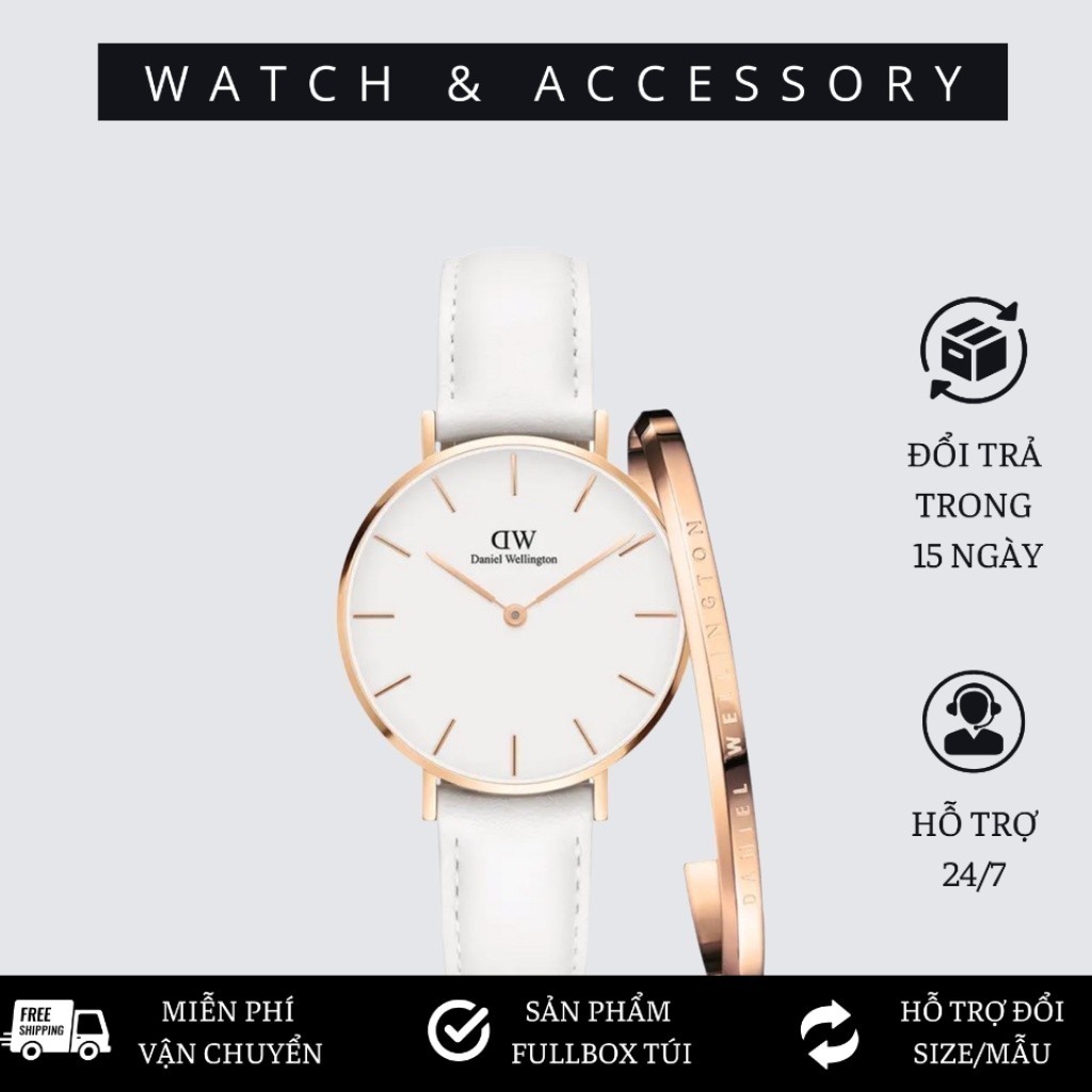 Đồng Hồ Nữ Daniel Welington Classic Petite Bondi Rose Gold + Vòng Tay D_W Cuff Chính Hãng - DANIEL WATCH STORE VN