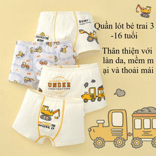  Quần lót bé trai 3-16 tuổi quần đùi boxer cotton cho bé quần short bé trai quần đùi boxer trẻ em vừa và lớn không kẹp hông thích hợp cho học sinh thể thao 