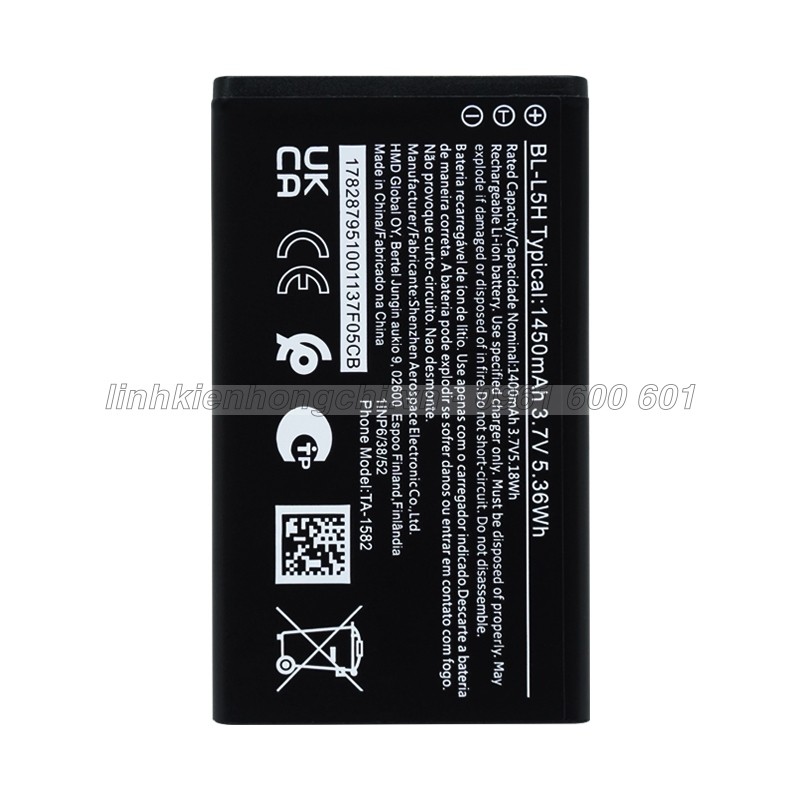 Pin điện thoại nokia 105 pro 4g/ 110 4g/ 110 pro 4g/ 150 4g 2023 pin zin mới 100% BL_L5H 1450mAh