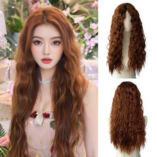  Bộ tóc giả xoăn dài 55CM dành cho phụ nữ Bộ tóc giả cắt giữa tóc tóc xoăn màu đen Toàn bộ tóc giả tự nhiên và thực tế 
