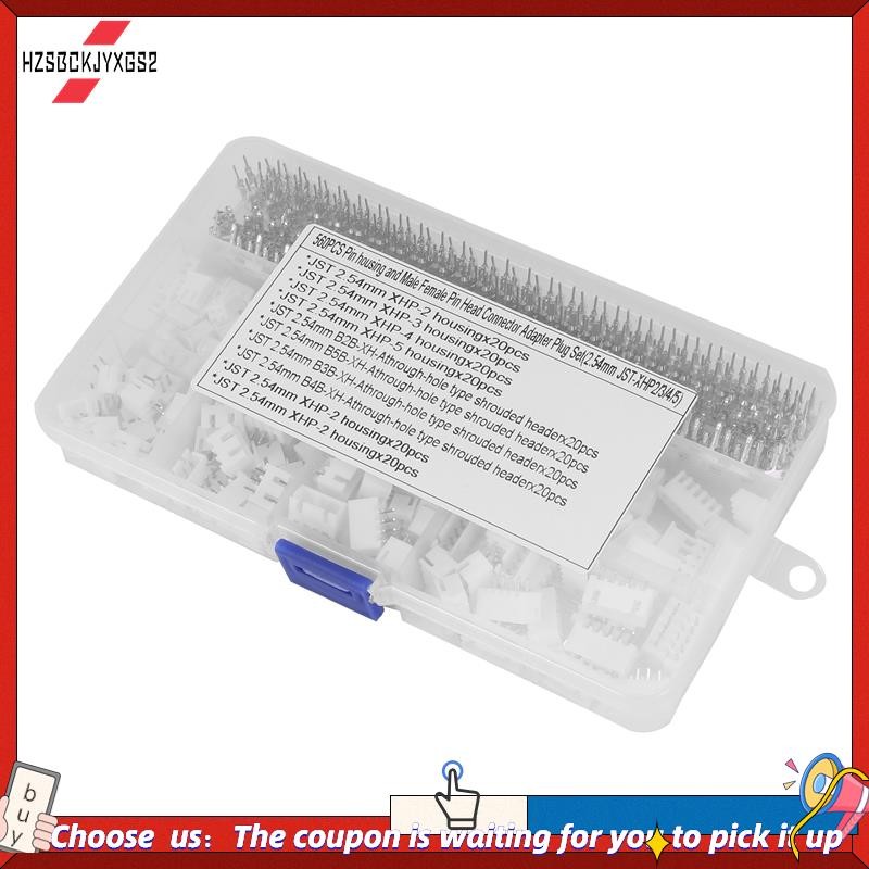 【 hzsbjyxgs2 】 560PC 2.54Mm JST- 2 / 3 / 4 / 5 Pin Vỏ với Bộ đầu nối dây đầu pin nam / nữ 2,54Mm JST