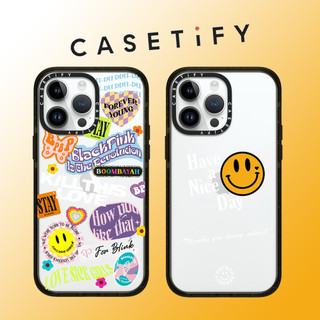 Casetify Graffiti mặt cười Miếng dán mặt cười Vỏ điện thoại Acrylic trong suốt cho iPhone 15 Pro Max 14 Plus 13 ProMax 12 12Pro 11 Vỏ bảo vệ cứng chống sốc
