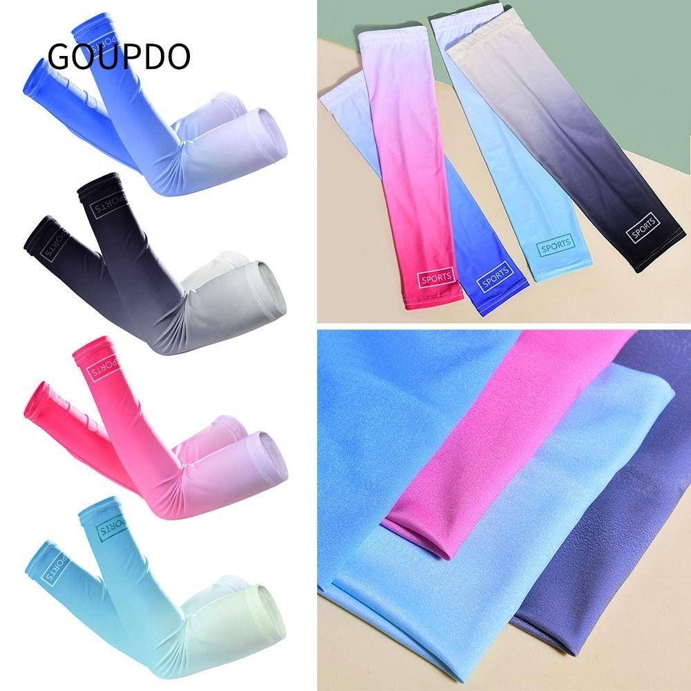 GOUPDO Vỏ cánh tay, Tay áo Unisex đàn hồi, Máy sưởi ấm cánh tay làm mát mùa hè ngoài trời