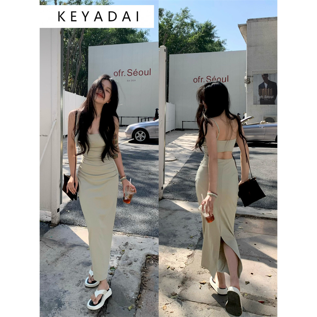 KEYADAI váy Đầm váy nữ body đầm INS Trendy Vintage phổ biến WLQ2440X3J 17Z240422 | BigBuy360 - bigbuy360.vn