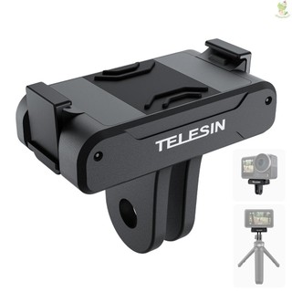 Telesin OA-TPM-T04 Giá đỡ phát hành nhanh từ tính cho máy ảnh hành động Giá đỡ máy ảnh kim loại với bộ chuyển đổi máy ảnh thể thao Tương thích với Action 4 / 3