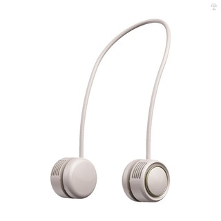 Hilivn) Quạt cổ rảnh tay Quạt đeo USB có thể sạc lại 360°Quạt có thể gập lại với đầu gió kép Quạt 3 tốc độ yên tĩnh cho thể thao Chạy bộ Du lịch Cắm trại tại nhà