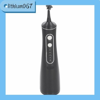 Lithium067 Máy làm sạch tai chạy bằng nước IPX7 Chống 4 chế độ Hệ thống xả điện cầm tay màu đen