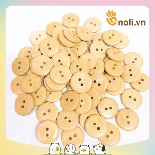 Cúc gỗ vintage 2 lỗ (Gói 10 cái)