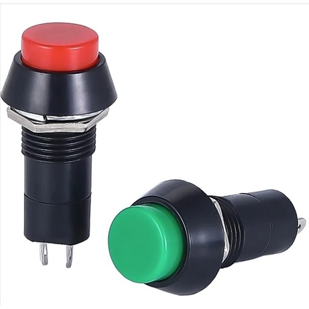 Nút Nhấn Giữ 12mm 2 Chân Màu Đỏ