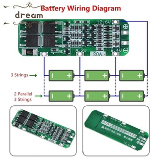 3s 20a li ion sạc bms ban bảo vệ cho 12 6v pin lithium sạc pcb
