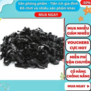 Bịch 50 gram chun buộc tóc giá rẻ , thun buộc tóc màu đen - Aplusmart