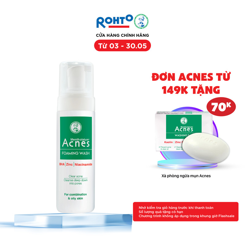 Sữa rửa mặt tạo bọt ngăn ngừa mụn Acnes Foaming Wash 150ml