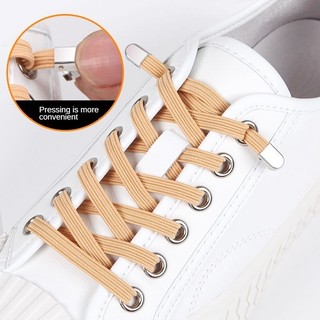 Cod Press The Clip Dây Giày Co Giãn 0.8 / 100CM Dây Giày Co Giãn Có Khóa Dây Giày Không Dây Buộc Ren Giày Lười Thích Hợp Cho Giày Thể Thao Và Giày Thường