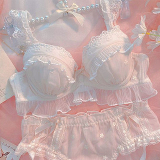 Đồ lót không dây tập hợp nhìn ren lớn Lolita Bộ áo ngực chống chảy xệ gợi cảm