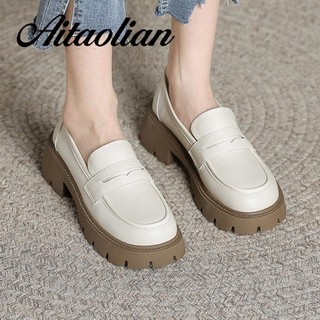 Giày Cao Gót 5cm Da Thật Mềm Mại Thiết Kế Đơn Giản Phong Cách Anh Quốc Thời Trang