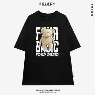 Áo Thun Nam Nữ Form Rộng Cotton Tay Lỡ Unisex , Áo Phông Cổ Tròn Basic Tee Oversize Trend Hè 2023 - Teddy Four