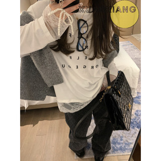 XUANXIANG áo phông áo thun nữ croptop baby tee Popular Cổ điển Xu hướng Dễ thương WTX2430MQS 21Z240522
