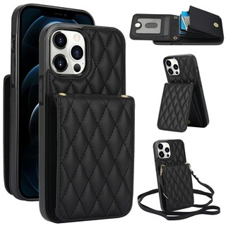 Ví đeo chéo da có ngăn đựng thẻ Vỏ điện thoại cho IPhone 13 12 Mini 15 14 11 Pro Max XS X XR 7 8 Plus Vỏ bảo vệ
