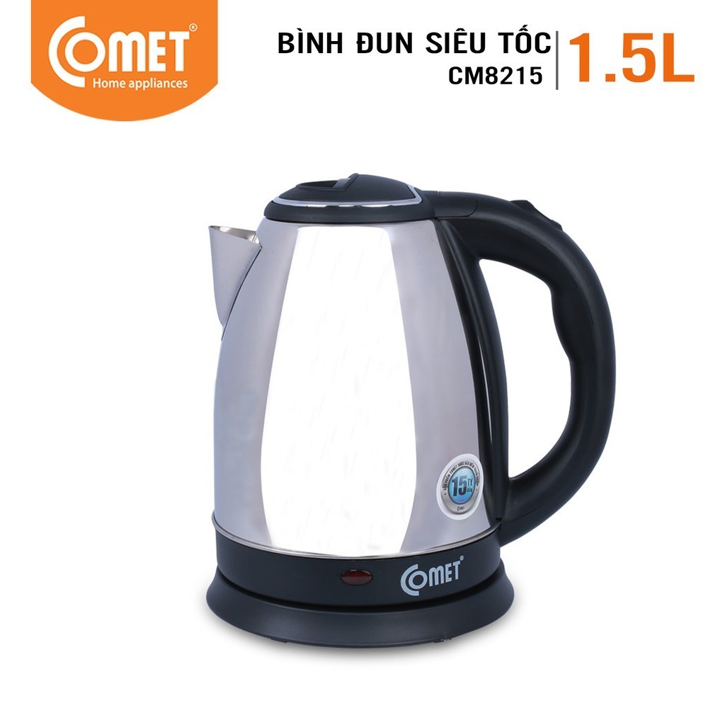 Ấm đun siêu tốc 1,5L Comet CM8215 bảo hành 12 tháng