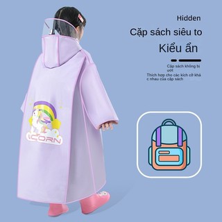 Chất Lượng Áo Mưa Trẻ Em Bé Trai Bé Gái Học Sinh Tiểu Học Toàn Thân Chống Thấm Nước Mẫu Giáo 2024 Phong Cách Mới Poncho Với Schoolbag Vị Trí 7H4H
