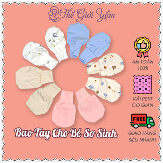 Bao tay cho bé sơ sinh cotton petit co giãn 4 chiều
