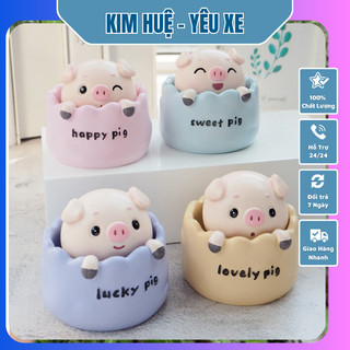 Heo Happy,Lucky &Love Sweet Pig Trang Trí Xe Hơi Đặt Taplo Siêu Dễ Thương quà Tặng Người Thân Và Bạn bè