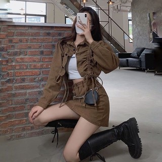 Set đồ Mùa Thu Thiết Kế cho Nữ , thời Trang Hai Mảnh Ngọt Ngào Mát Mẻ phong cách Đường phố.