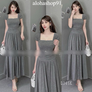 đầm lụa  maxi dài có mút , tay ngắn bèo ly , đầm maxi nhúng thân tay con kèm mút sẵn chất thun lụa co dãn alohashop91