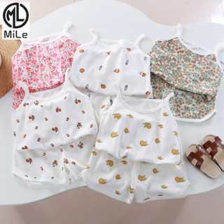 Áo Vest trẻ em 80-160cm Áo yếm Cotton bé gái Áo yếm trẻ em Bộ hai mảnh Áo Vest an toàn cho bé gái Bộ đồ gia đình