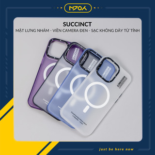 Ốp Nhám Mờ Hỗ Trợ Sạc Không Dây Chống Vân Tay Cho Điện Thoại iPhone 12 13 14 15 Pro Max Succinct