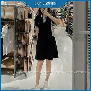 [Có sẵn] Váy polo đen dáng A suông basic #D05001 Liah Clothing