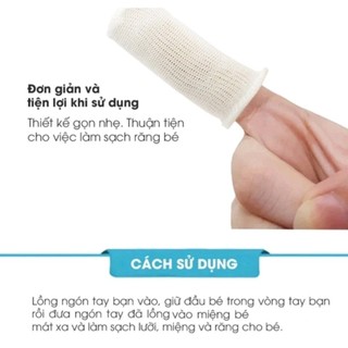 Set 10 chiếc gạc rơ lưỡi tanaphar, làm sạch răng, lưỡi, nướu và khoang miệng cho bé