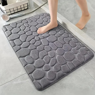 Thảm lau chân CHỐNG TRƯỢT NƯỚC  thấm nước nổi hình đá và thảm in hình động vật 3D dễ thương, th