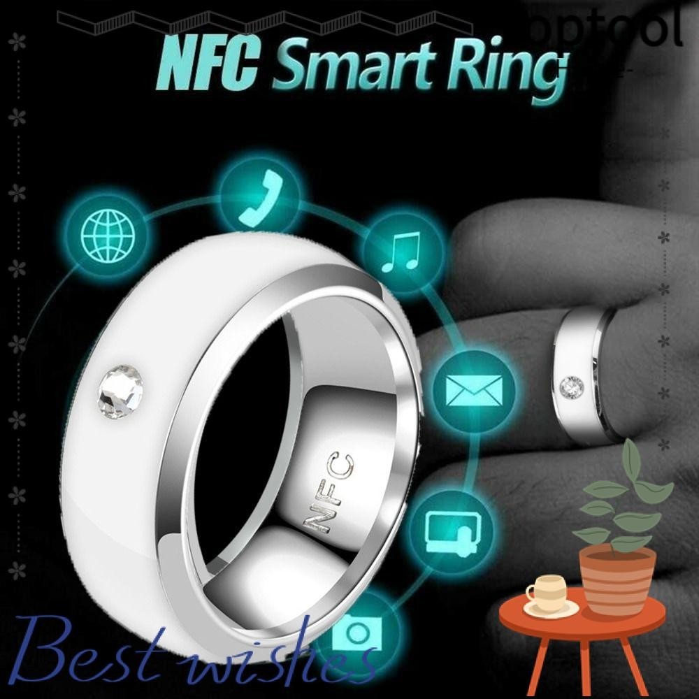 Nhẫn kỹ thuật số ngón tay TOPTOOL, Nhẫn thông minh NFC kết nối ma thuật có thể đeo được, Nhẫn đeo ta