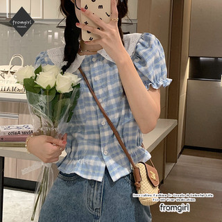 Áo sơ mi kẻ sọc Áo sơ mi cổ điển áo khoác cardigan ngắn