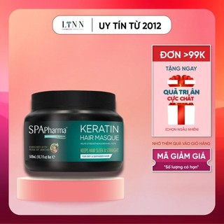Mặt nạ ủ tóc dành cho tóc khô và hư tổn Keratin Spa pharma 500ml - mask ủ tóc cao cấp chính hãng