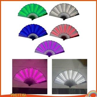 Quạt gấp LED Đèn nhảy múa Quạt cho đám cưới Sinh nhật Câu lạc bộ đêm Thể hiện Prop