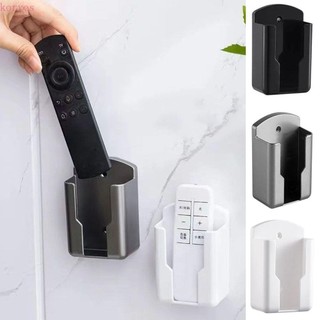 Giá đỡ điều khiển từ xa điều hòa không khí KORYES, Giá đỡ điều khiển từ xa bằng nhựa màu trắng, Giá đỡ phích cắm điện thoại di động tự dính đa năng, Giá đỡ điện thoại di động, Phòng khách