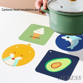 Hoạt Hình Silicon Coaster Sáng Tạo Cup Pad Chống bỏng Bàn Thảm Dày Bát Thảm Coaster Dễ Thương Nhà Chịu Nhiệt Độ Cao
