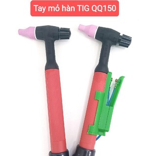 Tay hàn TIG QQ150 loại tốt kèm công tắc xanh siêu bền dùng sứ nhỏ dùng cho mỏ hàn tig QQ150
