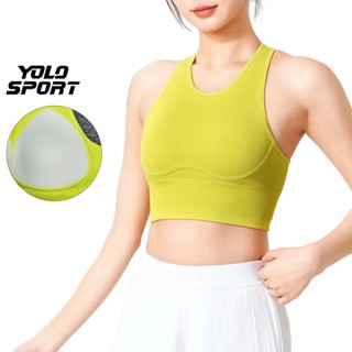  Áo Bra Sport Thể Thao Nữ Mút Đúc May Liền Chất Dệt Gân Tăm Cao Cấp Co Giãn Thoáng Mát Hở Lưng Đẹp Tập Gym Yoga Pilates 