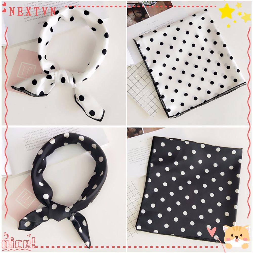 NEXTVN Khăn lụa satin quàng cổ phong cách vintage