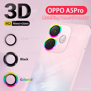 Dành Cho Oppo A5 Pro A5Pro OppoA5Pro 5G 4G 2025 Ốp Lưng 3D Bảo Vệ Camera Vỏ Kính Cường Lực Cong Vòng Matel Bảo Vệ Camera Nắp Ống Kính