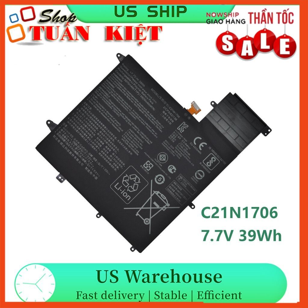 Pin Laptop Asus ZenBook Flip S UX370U UX370UA UX370F UX370UAR UX370UAF UX370UA C21N1706