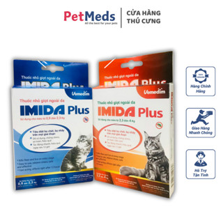  Imida Plus Vemedim Nhỏ Gáy Loại Bỏ Ve Rận Bọ Chét Cho Mèo 