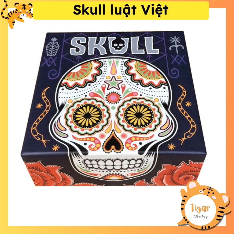 Boardgame Skull Trò chơi thẻ bài 3-6 người Tigar