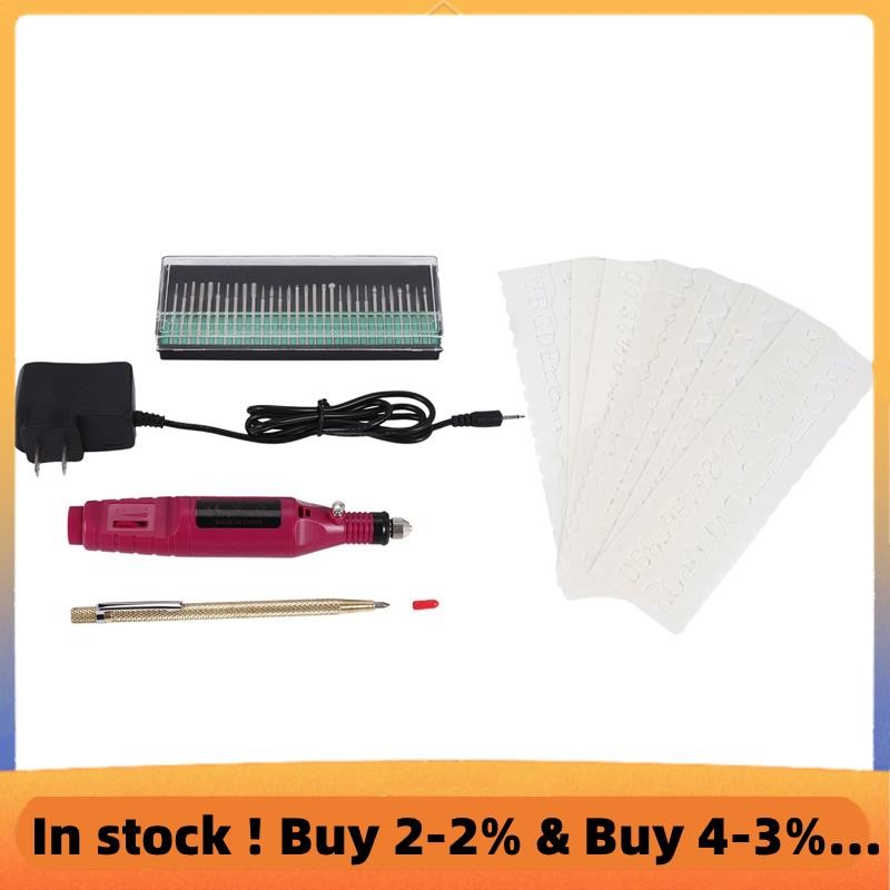 Bút khắc mini bằng điện Bộ dụng cụ khắc tự làm mini cho kim loại Thủy tinh gốm sứ Trang sức gỗ bằng 