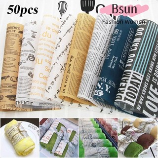 Set 50 giấy sáp dùng để gói bánh sandwich chống thấm nước